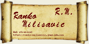 Ranko Milisavić vizit kartica
